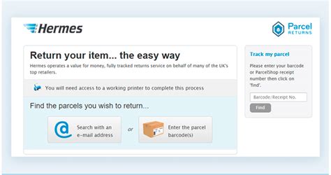 hermes online returns|my hermes tracking for returns.